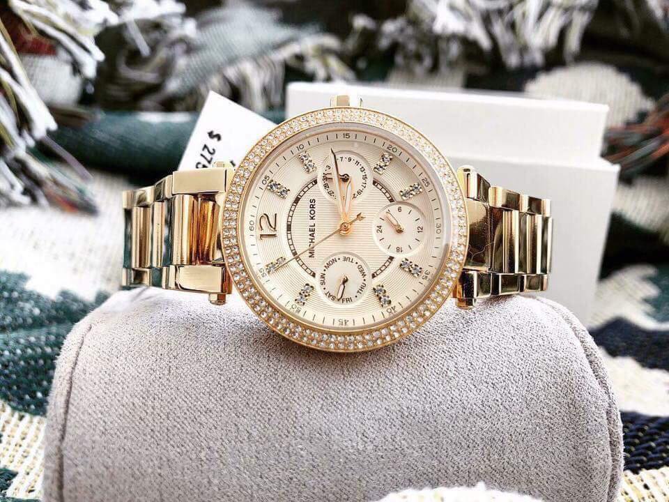 Đồng hồ Michael Kors nữ xách tay Mỹ Mini Alie Rose Tone Watch